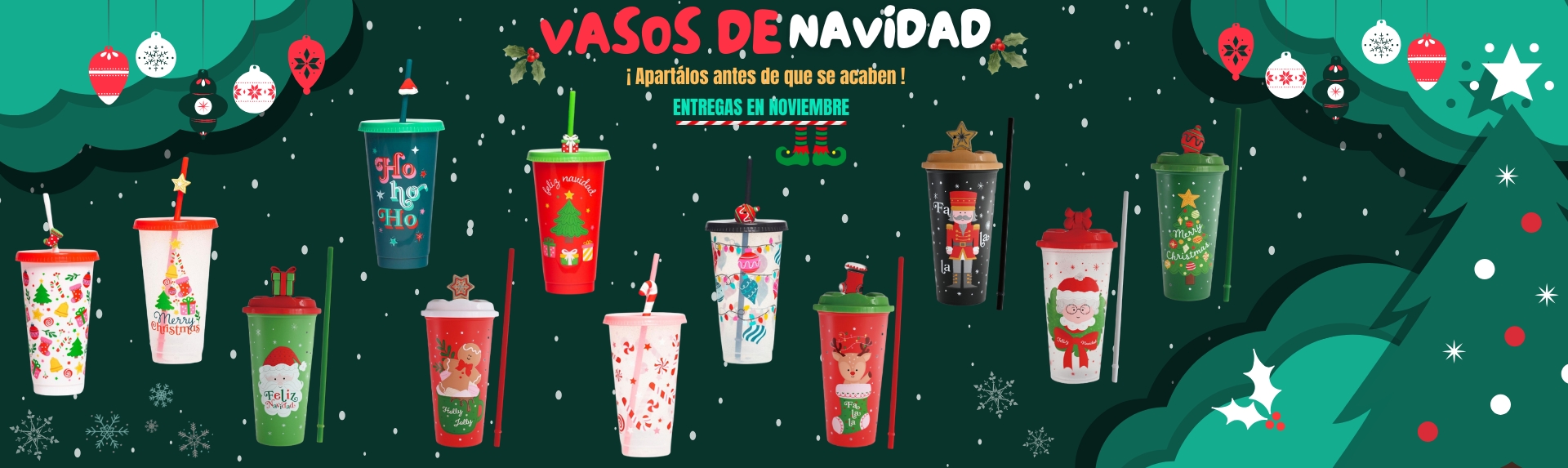 VASOS NAVIDAD